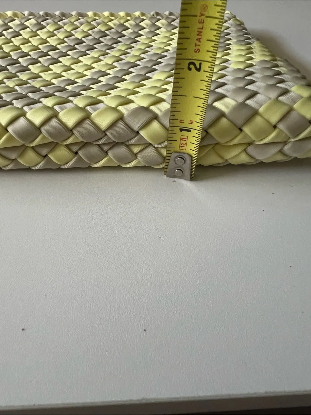 Naghedi Clutch Lime Green and Gray